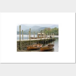 Boats, Derwentwater, Lake District, England Posters and Art